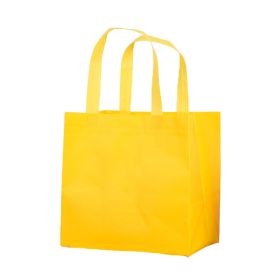 20 Pack Non-woven Reusable Tote Bags for Party Favor Candy Goodie Carry Out Packing, Yellow
