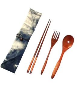 Convenient and Practical Wooden Tableware Outdoor Travel Cutlery Set #06