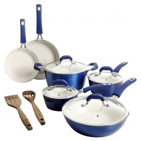 Metallic Blue Kenmore Arlington Aluminum Cookware Set