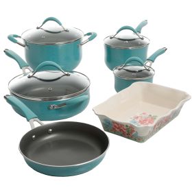 Speckle Turquoise 10-Piece Cookware Set