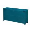 60&rdquo; Sideboard Buffet Table with 2 Doors; Storage Cabinet with Adjustable Shelves; Teal Blue