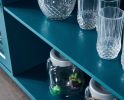 60&rdquo; Sideboard Buffet Table with 2 Doors; Storage Cabinet with Adjustable Shelves; Teal Blue