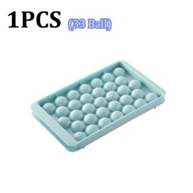 Mini spere Ice Cube Mold with Lid (Color: 1PCS 33Ball)