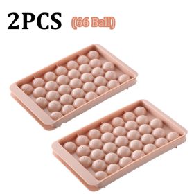 Mini spere Ice Cube Mold with Lid (Color: 2PCS 66Ball)