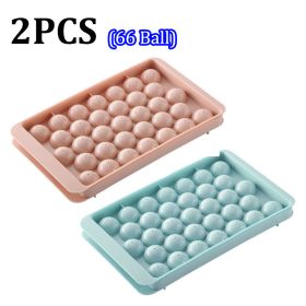 Mini spere Ice Cube Mold with Lid (Color: 2PCS 66Ball2)